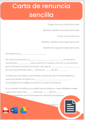 Carta De Renuncia Gu As Y Modelos Rellena Online Word Pdf