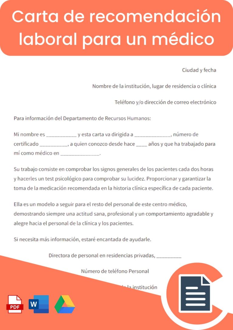 Carta De Recomendación Laboral » Rellena Online, Word, Pdf