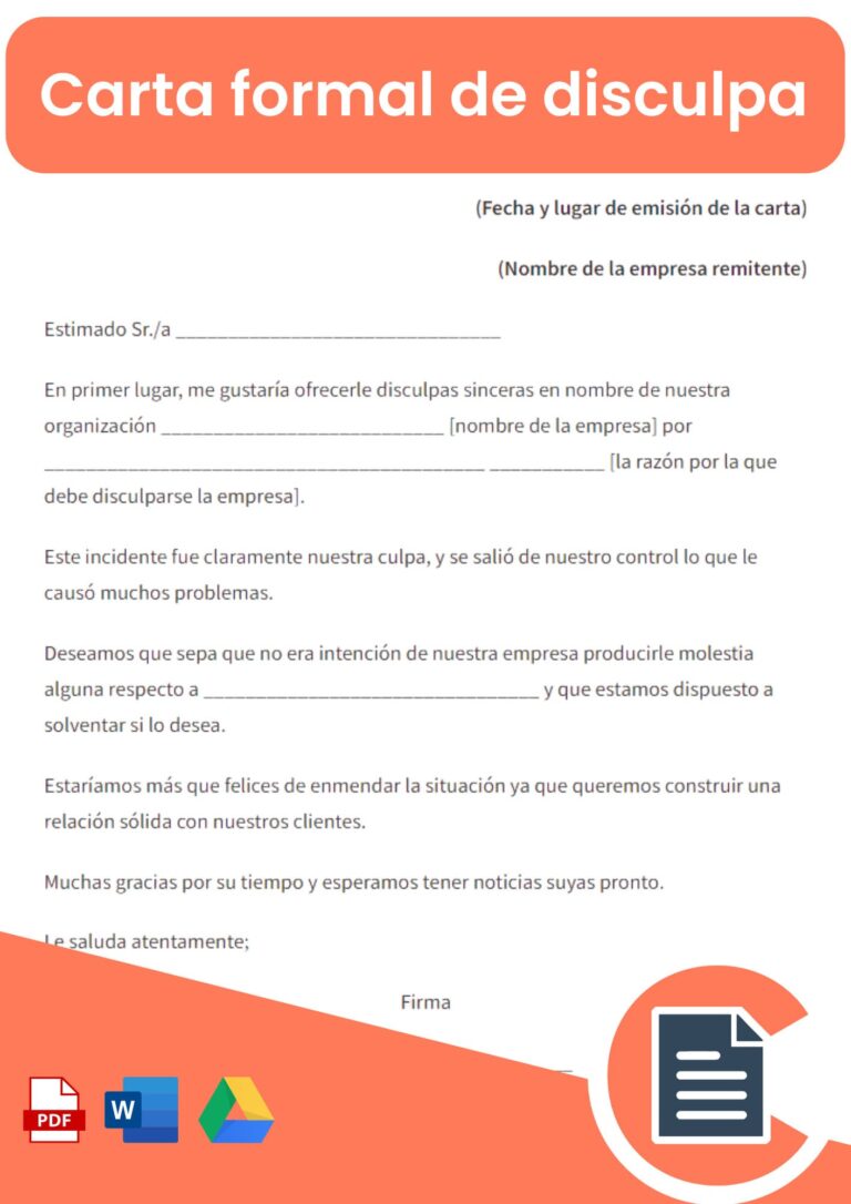 Carta Formal Para Pedir Disculpas, Guías » Online, Word, Pdf