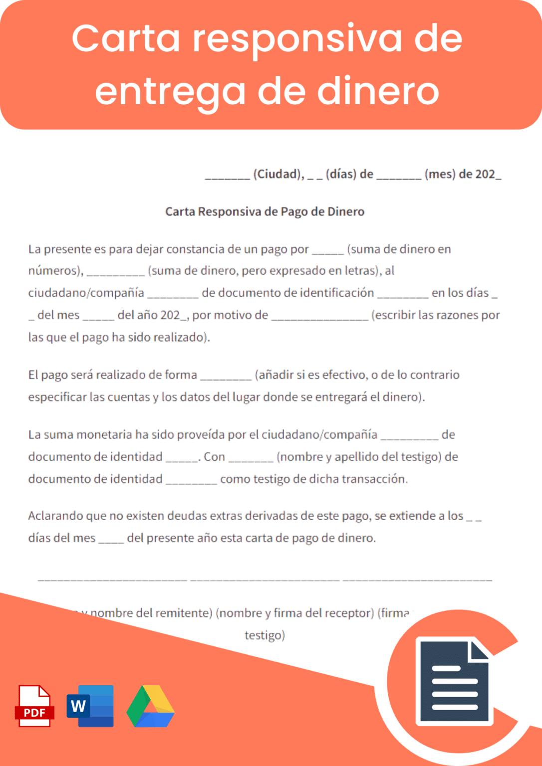 Carta Responsiva Todos Los Modelos En Word Pdf Y Drive